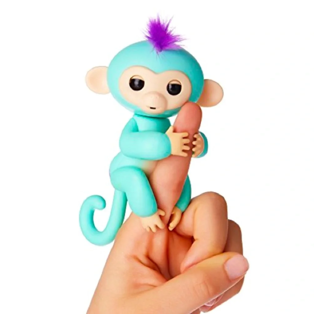 Fingerlings - interactive baby monkey - zoe (turquoise with purple hair) NEW!!! - Picture 6 of 7
